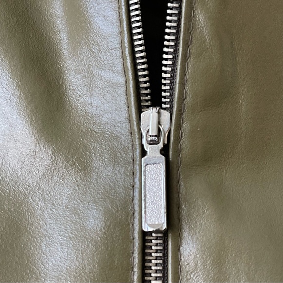 LE COMPLICI | Vintage Leather Jacket in Olive Green **RARE** | Size M - Picture 5 of 13